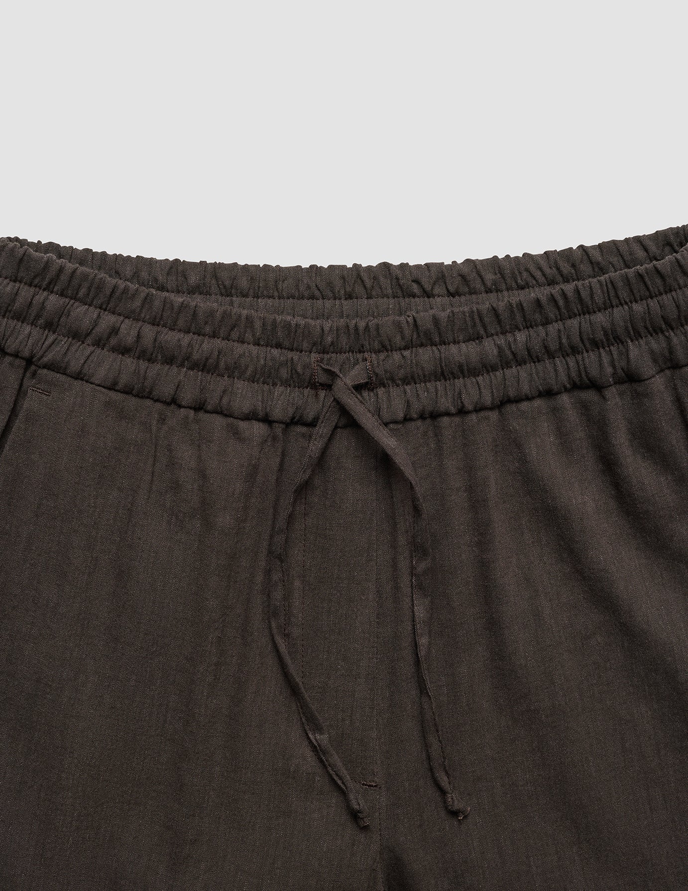 Linen Set Espresso Short Sleeved Shirt & Relaxed Pants